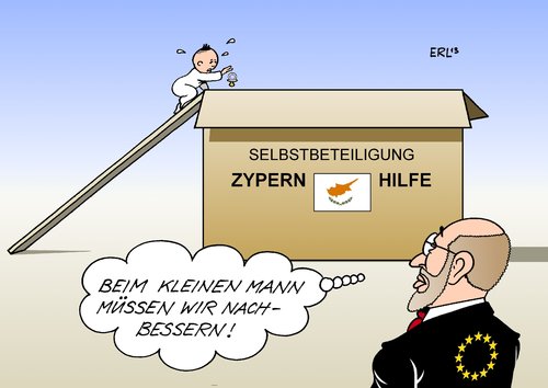 Cartoon: Zypern (medium) by Erl tagged zypern,eu,europa,euro,rettungspaket,hilfspaket,hilfe,banken,sparer,mann,klein,beteiligung,selbstbeteiligung,baby,nachbessern,parlamentspräsident,martin,schulz,zypern,eu,europa,euro,rettungspaket,hilfspaket,hilfe,banken,sparer,mann,klein,beteiligung,selbstbeteiligung,baby,nachbessern,parlamentspräsident,martin,schulz