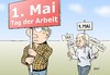 Cartoon: 1. Mai (small) by Erl tagged erster,mai,tag,der,arbeit,minijobs,überlastung