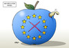 Cartoon: Am rechten Rand (small) by Erl tagged eu,europa,wahl,europawahl,parlament,gegner,skeptiker,rechtspopulismus,euro,kritik,austritt,apfel,wurm
