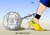 Cartoon: Außenminister (small) by Erl tagged fdp,vorsitz,westerwelle,rückzug,vizekanzler,außenminister,belastung,last,partei