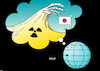 Cartoon: Fukushima (small) by Erl tagged politik,katastrophe,fukushima,erdbeben,tsunami,supergau,atomkraftwerk,erinnerung,10,jahre,erde,karikatur,erl