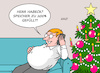 Cartoon: Gefüllt (small) by Erl tagged politik,weihnachten,essen,trinken,bauch,gefüllt,gasspeicher,robert,habeck,gas,energie,knappheit,karikatur,erl