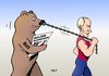 Cartoon: Gelenkte Demokratie (small) by Erl tagged russland,wahl,präsident,ministerpräsident,wladimir,putin,bär,kette,gelenkte,demokratie,bolzenschneider,prospekt