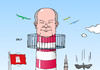 Cartoon: Hamburg II (small) by Erl tagged hamburg,bürgerschaftswahl,wahl,bürgermeister,olaf,scholz,spd,cdu,grüne,fdp,afd,leuchtturm,möwen,karikatur,erl