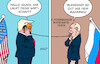 Cartoon: Läuft (small) by Erl tagged politik,krieg,putin,ukraine,russland,wirtschaft,schwierigkeiten,usa,trump,irankrieg,karikatur,erl