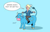 Cartoon: Misstrauensantrag (small) by Erl tagged politik,eu,parlament,scheitern,misstrauensantrag,von,der,leyen,europa,stier,sattel,karikatur,erl
