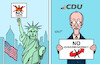 Cartoon: Proteste (small) by Erl tagged politik,usa,trump,autokratie,proteste,no,king,deutschland,cdu,friedrich,merz,gegen,zusammenarbeit,afd,karikatur,erl