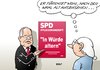 Cartoon: SPD Pflegekonzept (small) by Erl tagged spd,kanzlerkandidat,peer,steinbrück,wahlkampf,schleppend,pannen,umfragetief,pflegekonzept,alt,altern,würde
