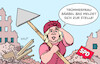 Cartoon: Trümmerfrau (small) by Erl tagged politik,spd,parteitag,aufarbeitung,wahlniederlage,vorsitzende,bärbel,bas,trümmerfrau,karikatur,erl