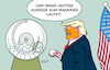 Cartoon: Trumps Strategie (small) by Erl tagged politik,usa,trump,krieg,iran,strategie,ziel,kriegsziel,wirr,zufall,los,lostrommel,karikatur,erl