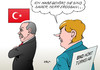 Cartoon: Türkei sauer (small) by Erl tagged deutschland,geheimdienst,bnd,spionage,abhören,ausspähen,freunde,türkei,verstimmung,sauer,merkel,erdogan