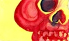 Cartoon: Calavera my Love (small) by robobenito tagged calavera,skull,red,yellow,eyes,teeth,black,death,muerte,sleep,color,colors