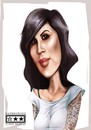 Cartoon: kat von d (small) by billfy tagged tattoo artist sexy famous people caricature