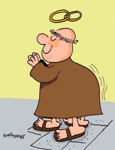 Cartoon: Gay monks (medium) by EASTERBY tagged gay,monks,religion