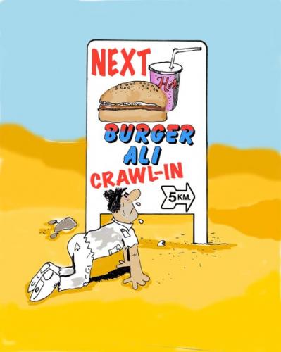 Cartoon: MAC SAND (medium) by EASTERBY tagged desert,fastfood,