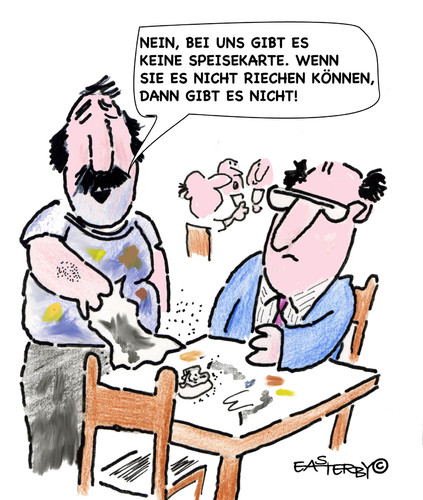 Cartoon: SPEISEKARTE!!??? (medium) by EASTERBY tagged restaraunts,eatingout