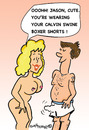 Cartoon: CALVIN SWINE (small) by EASTERBY tagged underwear,woman,man