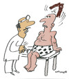 Cartoon: HAIR RAISING (small) by EASTERBY tagged doctors,patients,wigwearers