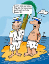 Cartoon: Island King (small) by EASTERBY tagged shipwrecked,sailors,desertislands