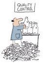 Cartoon: QUALITY CONTROL (small) by EASTERBY tagged handwerker,quality,control