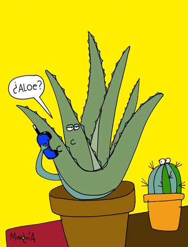 Cartoon: aloe (medium) by Munguia tagged vera,aloe