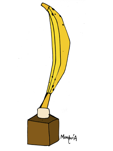 Cartoon: Banana in space (medium) by Munguia tagged brancusi,bird,in,space,sculpture