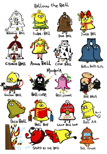 Cartoon: Bell Bell Bell (medium) by Munguia tagged bell,word,play,graham,annabell