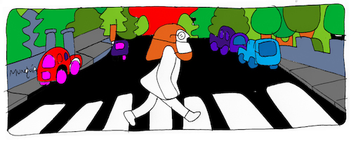 Cartoon: Better Solo than Groups (medium) by Munguia tagged coronavirus,covid,19,abbey,road,john,lennon
