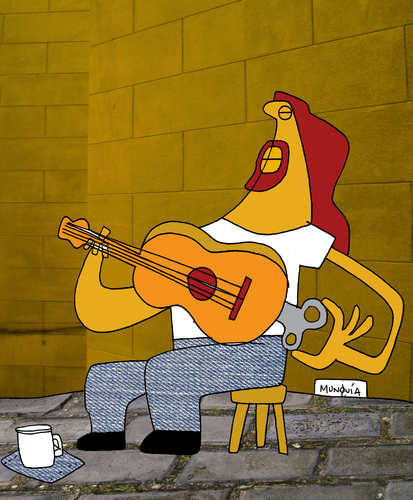 Cartoon: Instrumento de cuerda (medium) by Munguia tagged guitar,guitarra,stringed,instrument,music,musico,musica