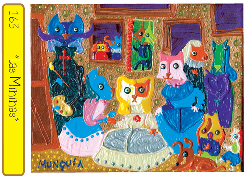 Cartoon: Las Mininas (medium) by Munguia tagged velazquez,meninas,munguia,cats,kitty,gatos,gatas,felinos,pussy