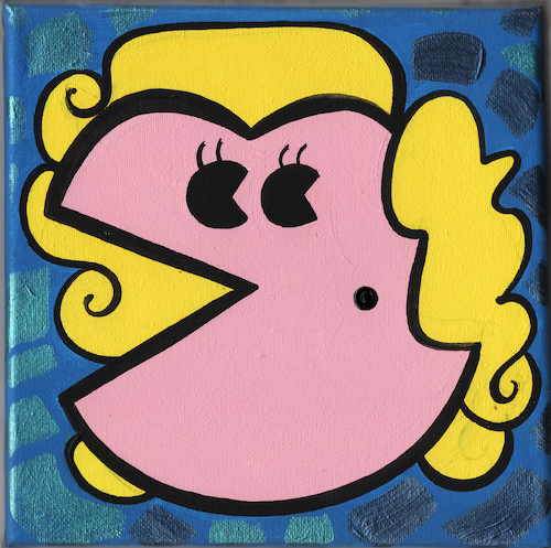 Cartoon: MIss Pac Man (medium) by Munguia tagged pac,man,video,game,andy,warhol,marilyn,monroe