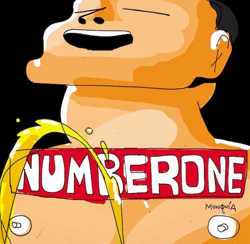 Cartoon: Number One (medium) by Munguia tagged the,bends,radiohead,cover,album,parody,parodies,piss,spoof,version,funny,fun