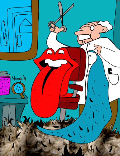 Cartoon: Sin pelos en la Lengua (medium) by Munguia tagged pelos,lengua,rolling,stones,john,pasche,sticky,fingers,70s,rock,and,roll,british