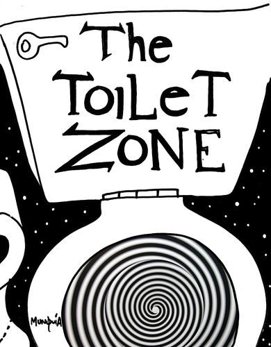 Cartoon: the toilet zone (medium) by Munguia tagged twilight,zone,tv,show,toilet,spiral,hypnotized,hypno