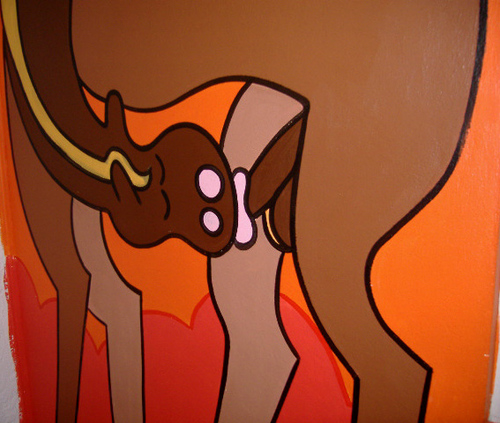 Cartoon: Porn Paradise Mural Details 2 (medium) by Munguia tagged animals,love,naked,hard,woman,men,kamasutra,mural,colr