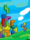 Cartoon: Civil Tetris (small) by Munguia tagged tetris,video,games,build,building,civil,engenier,joystick,helmet,munguia,calcamunguia,costa,rica