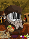 Cartoon: Da Vinci Code (small) by Munguia tagged da,vinci,code,parody,version,humor,fun,cartoon,joke,dan,brown