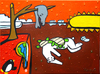 Cartoon: Global Warming (small) by Munguia tagged dali,munguia,warming,warning,polar,bears,pinguins,seals