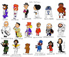 Cartoon: Obituary  2016 (small) by Munguia tagged prince,david,bowie,fidel,castro,mohamed,ali,george,michael,ruben,aguirre,alf,jean,jacques,perrey,juan,gabriel,natalie,cole,carrie,fisher,umberto,eco,die
