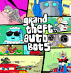 Cartoon: Grand Theft Autobots (small) by Munguia tagged gta,grand,theft,auto,robots,optimus,bender,mask,80s,backugan,mazinger