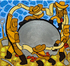 Cartoon: Indiana Joness Dance (small) by Munguia tagged the,dance,henri,matisse,la,danza,esferas,precolombinas,costa,rica,procolombian,spheres,balls,stone