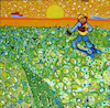 Cartoon: Lets reforest (small) by Munguia tagged sower,at,sunset,vincent,van,gogh,jean,francois,millet,green