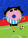 Cartoon: MaraDona (small) by Munguia tagged maradonna,dona,donut,soccer,futball,argentina