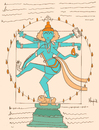 Cartoon: Shiva Vitruvian (small) by Munguia tagged vitruvio vitruvian shiva god religion art da vinci code leonardo munguia