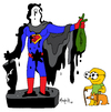 Cartoon: Superman Brand new cape (small) by Munguia tagged apollo,greek,oil,mexico,golf,munguia
