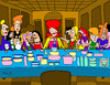 Cartoon: toupperware party (small) by Munguia tagged toupperware,party,munguia,da,vinci,davinci,leonardo,last,supper,parody,parodies,ultima,cena