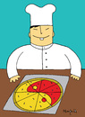 Cartoon: Yin Yang Pizza (small) by Munguia tagged pizzapitch,yin,yang,pizza,chef,oriental