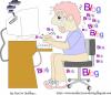 Cartoon: Frantic Blogger (small) by mdouble tagged cartoon,illustration,blogging,blogger,blogs,humor,satire,