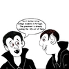 Cartoon: Hungry Vampires in Portugal (small) by mdouble tagged portugal college students vampires tuition university
