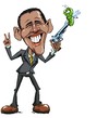 Cartoon: Barrack Obama (small) by Martin Hron tagged obama